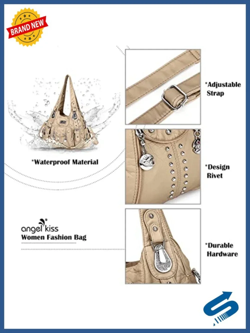 Large Hobo Bag for Women Soft PU Leather Shoulder Purse
